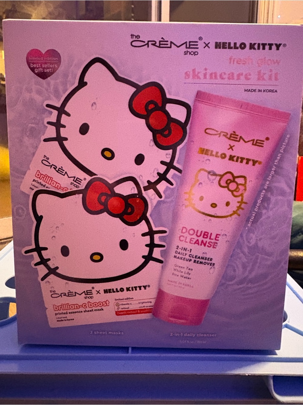 ✨ The Crème Shop x Hello Kitty Fresh Glow Skincare Kit NIB ✨